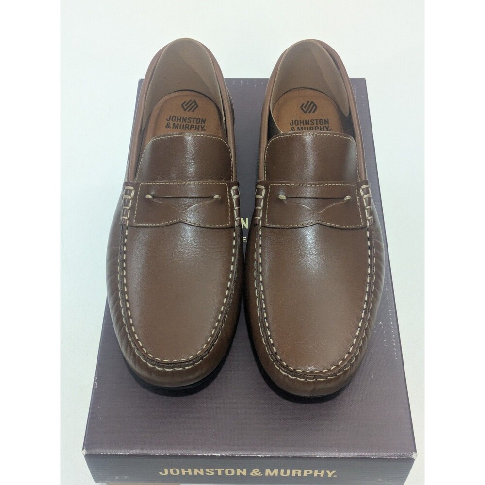 Johnston & Murphy Beck Loafers Tan Full Grain Leather Men’s 8.5 M - Picture 2 of 12